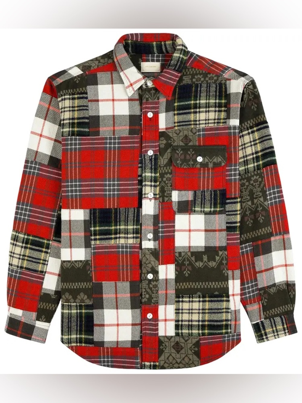 Aime Leon Dore ALD Heritage Patchwork Shirt Multicolor Plaid Button Up Size XL
